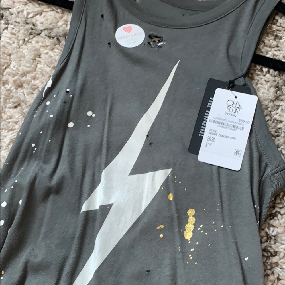 Lightning bolt Chaser tank NWT